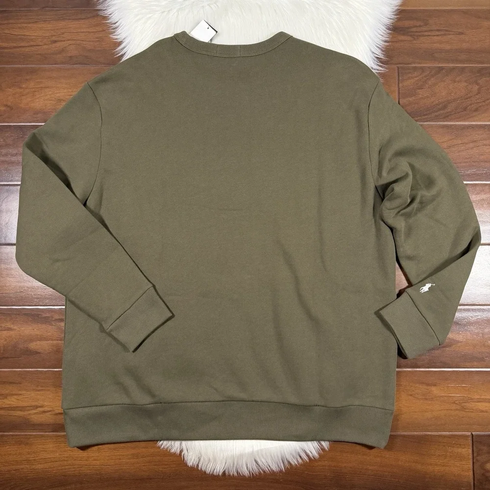 Polo Ralph Lauren Men's Size 2XLT Green Logo Fleece Sweatshirt